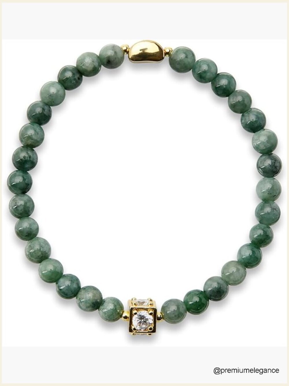 Natural Jade Bangle Bracelet 6mm Real Green Stone Feng Shui Wealth